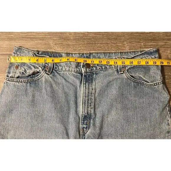 Levi's 550 Vintage Relaxed Fit Tapered Leg Light Wash High Rise Blue Jeans 40x31 - Picture 7 of 11